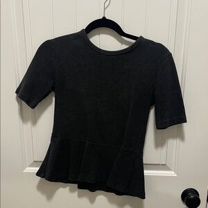 Gap (S) Black Peplum Top